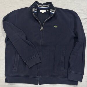 Lacoste Men's Dark Blue Zip-Up Sweater